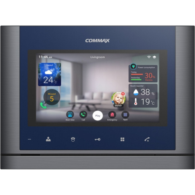 Абонентский монитор COMMAX CIOT-700M Metalo Blue